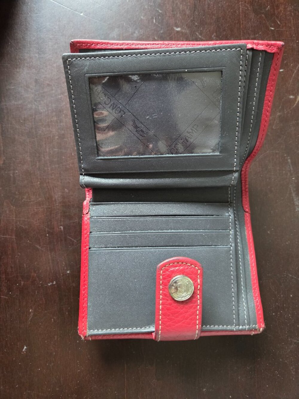 Beautiful Longchamp Le Foulonné red leather wallet - Picture 7 of 10